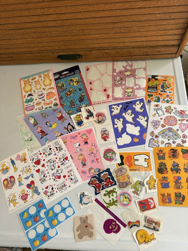 VTG 80s/90s/Y2K New & Partial Sticker Lot Puffy Scratch N Sniff Cabbage Patch