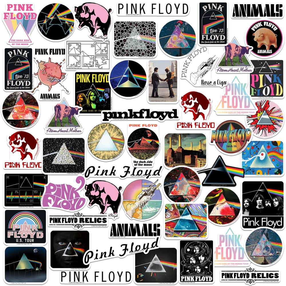 PINK FLOYD VARIETY DIE CUT VINYL 50 CT STICKER PACK