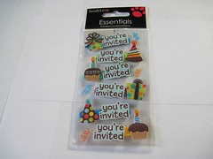 Scrapbooking Stickers Sandylion Birthday You’re Invited Tags Hats Presents Party