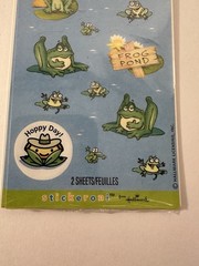 Hallmark Stickeroni Stickers Vintage Frogs Frog Pond Hoppy 2 Sheets Made In USA