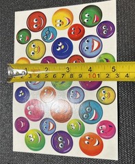 Vintage 1990s Smiley Face Stickers FUNNY Unused Sticker 1 Sheet Page Highlights