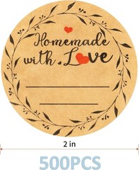 Jam and Jelly Jar Canning Labels for Mason Jars and More(2″ Round 500/roll) with
