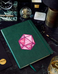 Pink D20 Dice Sticker – Cute Vinyl DnD Decal for RPG Tabletop Gamers & More