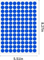 2340PCS Colored Dot Stickers 1/2 Inch Round Color Coding Labels Multicolored Set