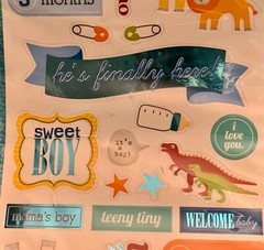 MambiSticks scrapbooking Baby Boy stickers «Bundle of Joy» (33 pcs) NEW!