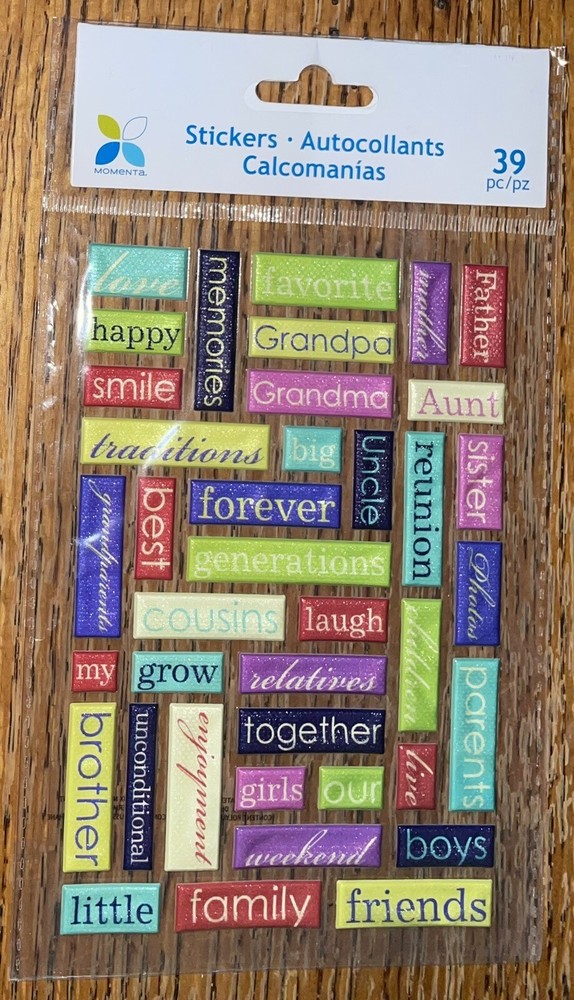 Momenta ATD Puffy Family Traditions Father Mother Grandma Grandpa Friend Sticker