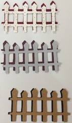 PICKET FENCE Die-Cut(6pc)3-1/4″ x1-3/4″Garden•Trees•Garden•Yard •Outside•Plants
