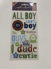 Lot of 4 – Sticko BABY BOY Scrapbooking Stickers NEW in Sealed Packages (S015)