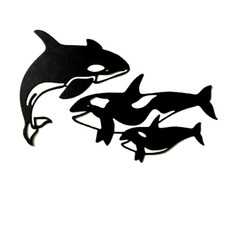 ORCA, DOLPHINS, SHARKS, & KILLER WHALES SILHOUETTE DIE CUT/ CUTS (ALL DIFFERENT)