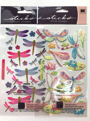 EK Success Sticko Dragonflies Scrapbook Stickers Lot Pearly Pond Garden