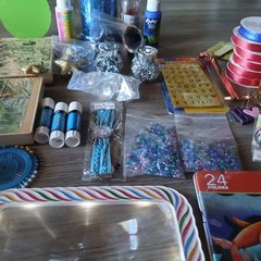 Craft Lot Crafting Supplies Water Color Pencils Glitter Stamps Embellishments