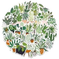 50pcs Cute Stickers, Leaf Stickers Pack, Plants leaf flower Stickers, 223