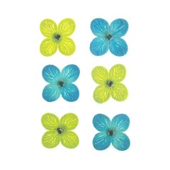 Self-Adhesive Flower Embellishment, 1-1/2-Inch, 6-Count