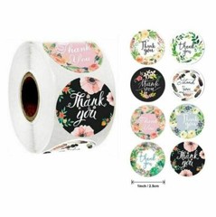 1″ Thank You Stickers Roll, Thank You for Supporting My Small Business 500Pc/per