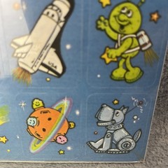 Vintage Space Alien Moon Eureka Retro Teacher Stickers Class Reward