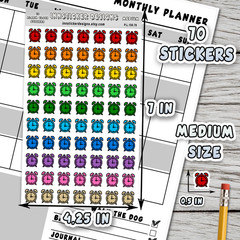 Alarm Clock Stickers, Mini Icon Reminder Planner stickers, Journals, Scrapbooks