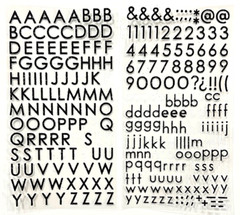 STICKERS – Glitter Scrapbooking Letter Stickers (Red, Black, Gold, Silver)