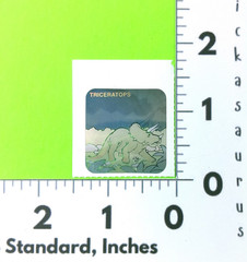 Vintage Holographic Triceratops Dinosaur 3D Sticker