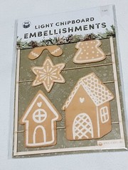 P13 Light Chipboard Embellishments Bundle 8 asst 4×6″ frames w/engraved pieces