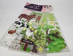 Lot of 3 Scrapbooking Crafts Stickers Sticko Petting Zoo Farm Animals & Trees