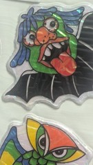 Vintage Halloween 3 dimensional Puffy Stickers Sparkly Effect Lot 2 Packs China