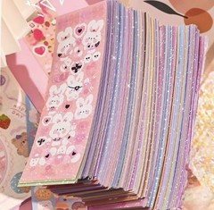 60Sheets Mixed Korean Cute Deco Photo Cards Scrapbook Stickers