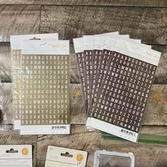 Studio Calico Embellishment Lot Letter Stickers Die Cut Wood Pieces Chipboard