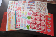 Vintage Valentines Stickers Bulk lot 23 sheets Hallmark 3M AGC Trend great condi