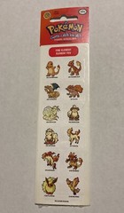 Lot of 4 Pokémon 1999 Sealed Sticker Packs: Normal, Grass, Fire, Bug Elements