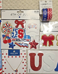 Patriotic 4th Of July HUGE NEW LOT 21pc Stickers Patches Red White Blue USA Flag