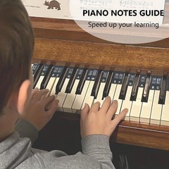 Removable Silicone Piano Note Stickers Labels Key Guide for Beginner Piano