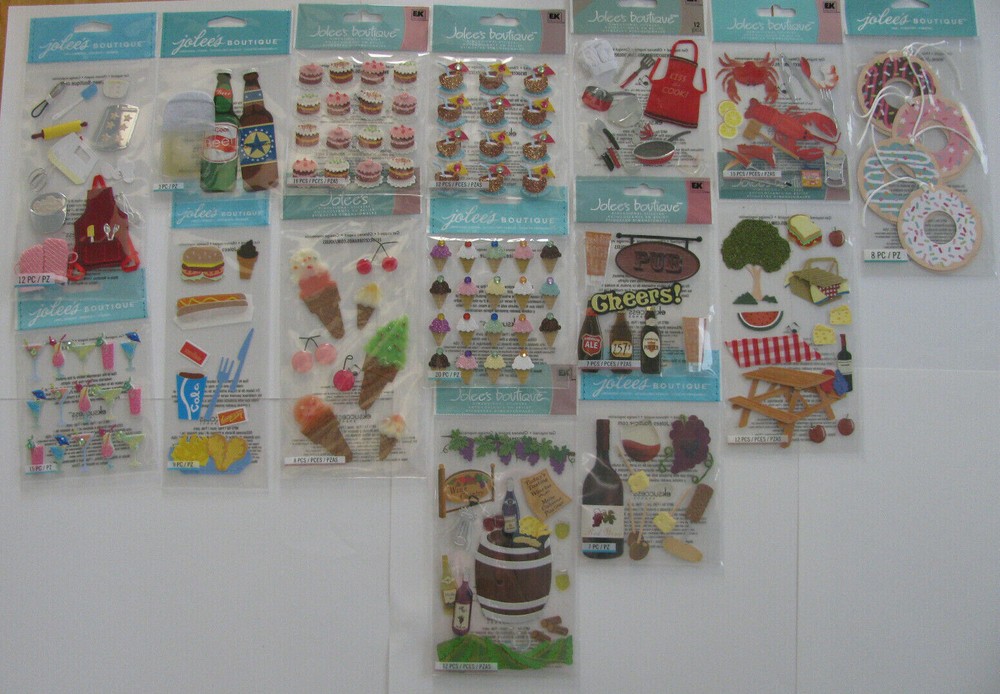 Jolee’s Boutique Stickers Baking, Cooking, Food, Wine U PICK NEW IN PACKAGE