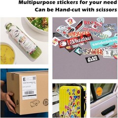 High-Quality 120 Sheet Glossy Sticker Paper – 8.5×11 Inches for Inkjet Printers