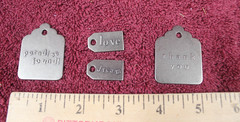 Scrapbook Embellishment Metal Tags – 2 Large 2 Small