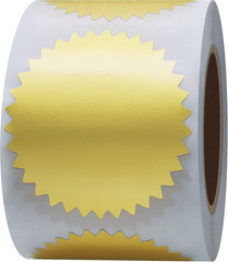 Hybsk 300Pcs Notary Seals 2 Inch Embossing Stickers Gold Metallic Certificate Se