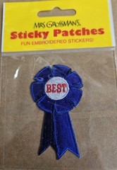 Mrs Grossman Sticky Patch Stickers Best Blue Ribbon Winner 2.5 x 1.5