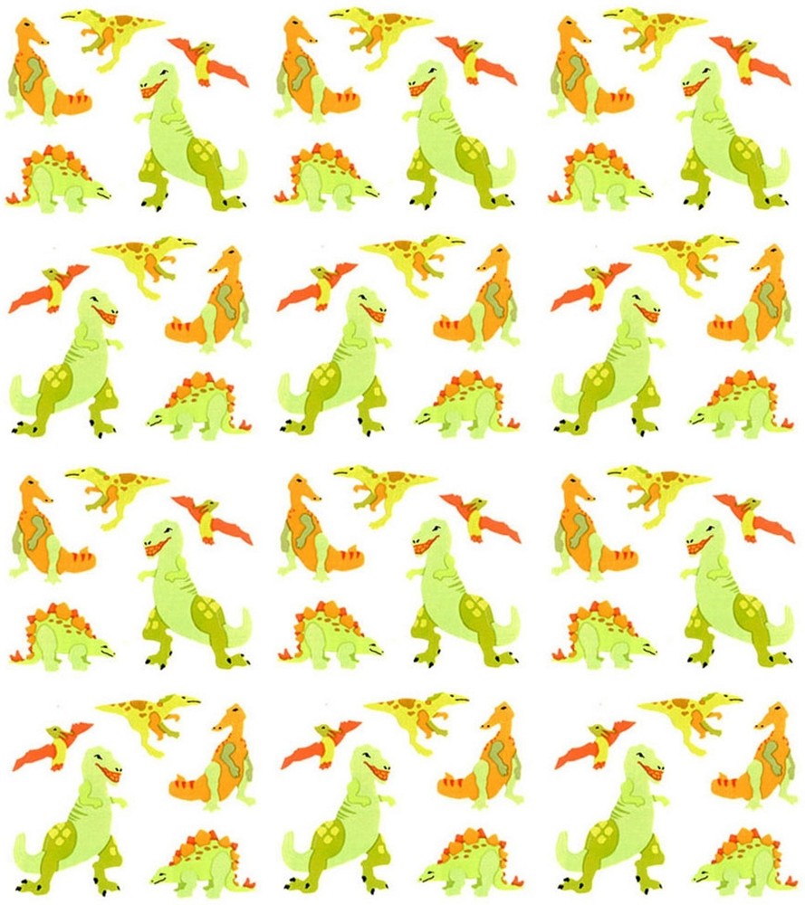 Mrs Grossman’s mini Dinosaurs T-Rex Stegosaurus Scrapbook Stickers! 3 Strips