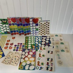 Vintage Sticker Sheets Used Mixed Lot Loose Sheets AS IS