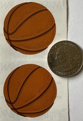 BASKETBALL Glossy Stickers (2pc)Mrs.Grossman’s•Game •Sport•Players•Card Making•
