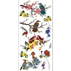 Violette Stickers – Birds – 2 Oriental Bird & Flower Sticker Sheets – Crafts