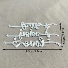 Christian faith hope love words cross metal cutting dies die cut