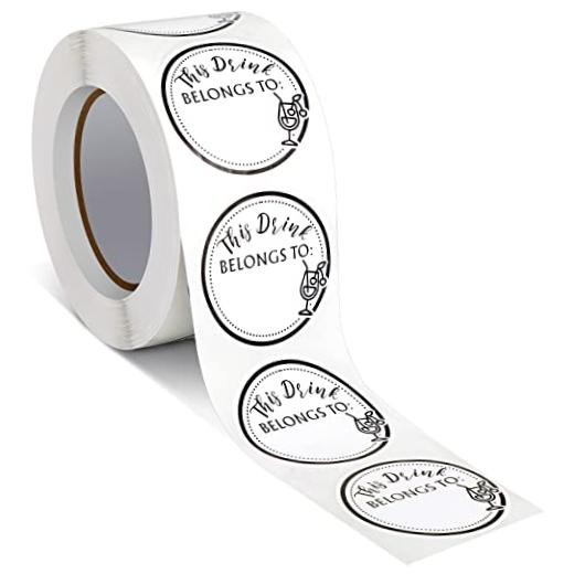 Zonon 600Pcs This Drink Belongs to Stickers Bulk, Blank Drink Labels, 1.5 in
