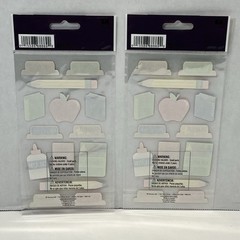 2 EK Success Sticko Stickers Back to School Scrapbooking Card Making Crafts Lot