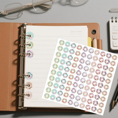 2000 Floral Hole Reinforcement Stickers, 0.5 X 0.25 Inch | 20 Sheets of Colorful