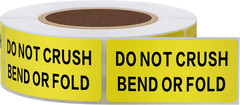 1X2 Inch DO NOT Crush Bend or FOLD Warning Shipping Stickers Self Adhesive Label