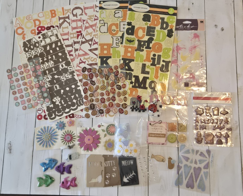 Large Scrapbook Sticker Lot 150+ Sheets Various Brands Jolees Stickopotomus….