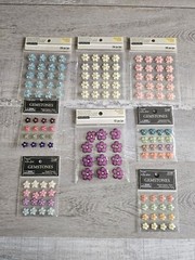 Sticker Lot Flowers Scrapbooking 3D Stickers Floral Gemstone Spring Jolee’s #119