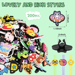 200PCS Pencil Toppers,Cute Pencil Charms for Students Bulk School Teacher Sup…