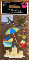 KeepSake Essentials Vacation Beach Umbrella Sandcastle Ocean Sun Lotion Stickers