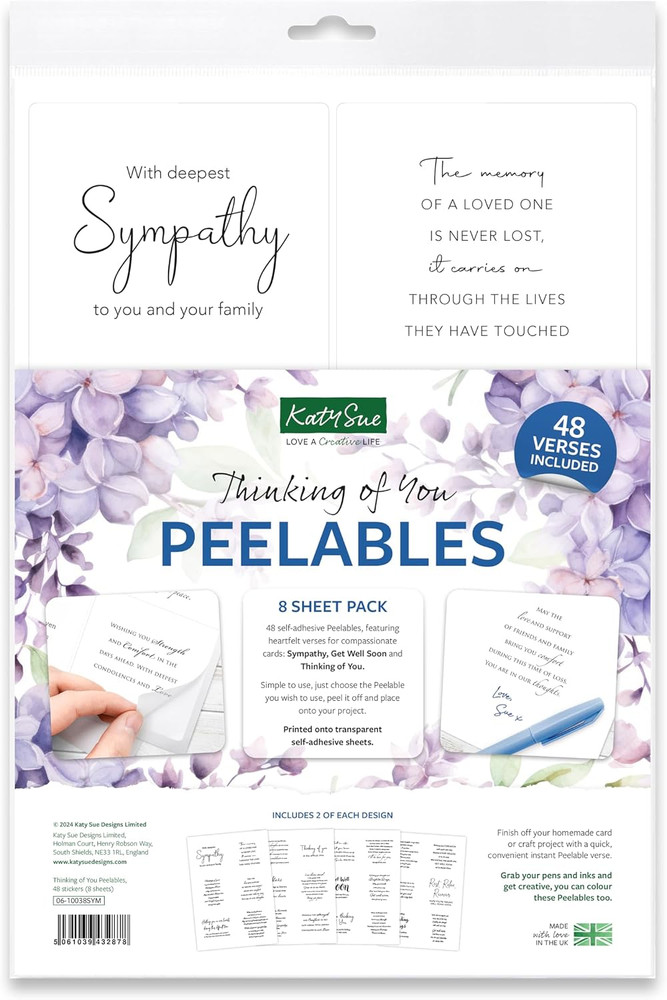 Designs Thinking of You Peelables Stickers for Card Making. 48 Peelable Verses &